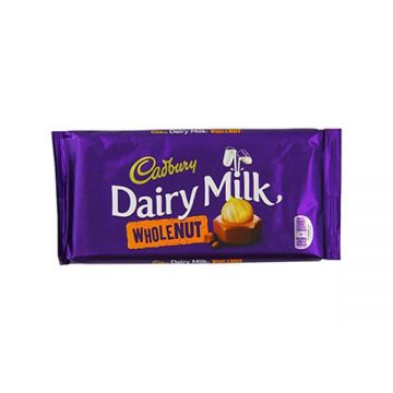 Cadbury Dairy Milk Whole Nut UK 200gm 5500001196