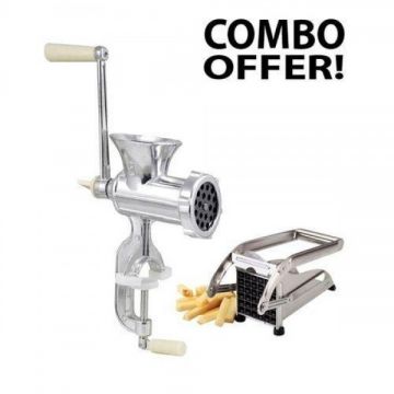 Potato Chopper and Meat Grinder - Silver
