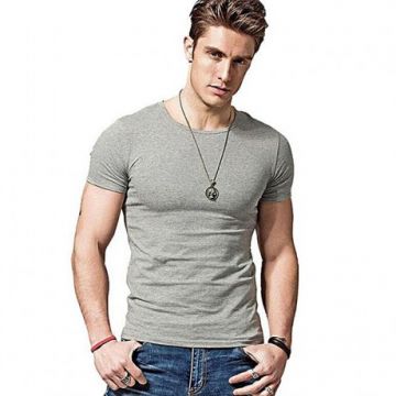 Ash Cotton Short Sleeve T-Shirt - Men	LKS0157