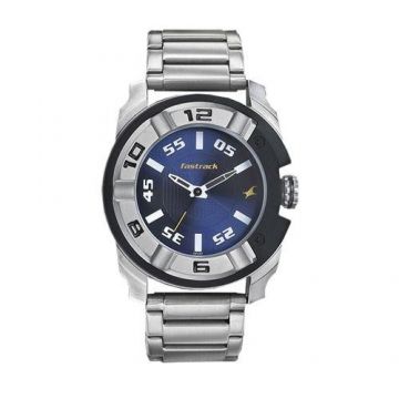 3150KM01 Stainless Steel Analog Watch for Men - Silver