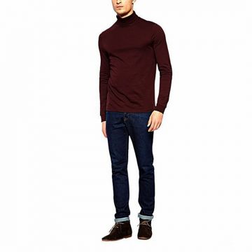 Maroon Wool Sweater For Men