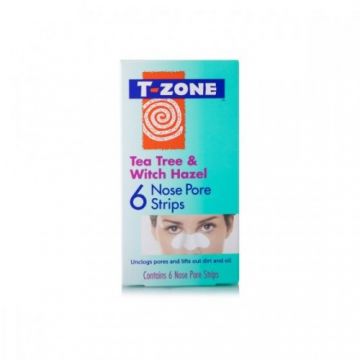 T Zone Tea Tree  Witch Hazel Nose Pore Strips 6's