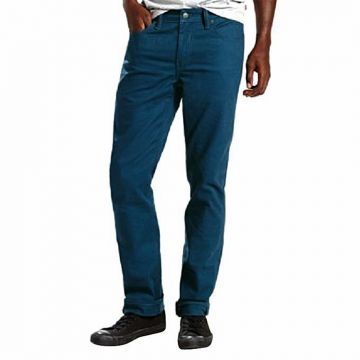 Dark Cyan Twill Casual Gabardine Pant For Men
