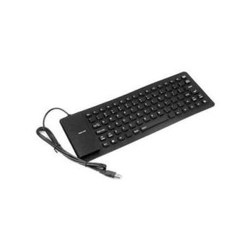 Waterproof Flexible USB Keyboard - Black