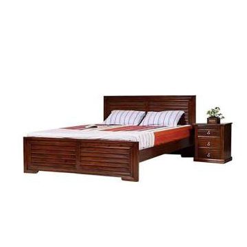Canadian Oak Veneer Wood Bed - Lacquer Polish