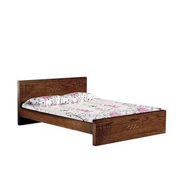 Canadian Oak Veneer Wood Bed - Lacquer Polish 