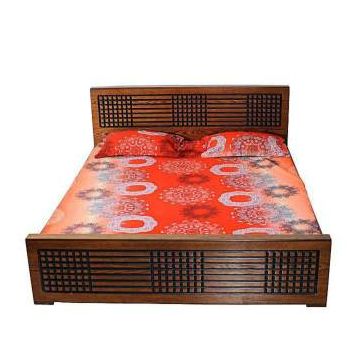 Canadian Oak Veneer Wood Bed - Lacquer Polish