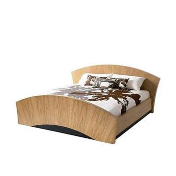 Canadian Oak Veneer Wood Bed - Lacquer Polish
