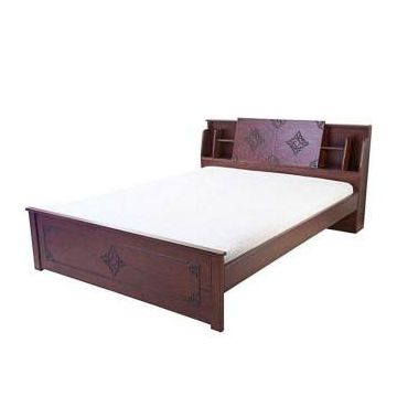 Canadian Oak Veneer Wood Bed - Lacquer Polish