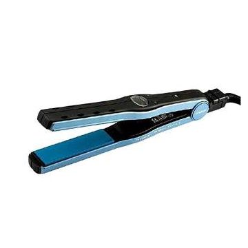 KM-1273 Digital Hair Straightener  - Black and Blue