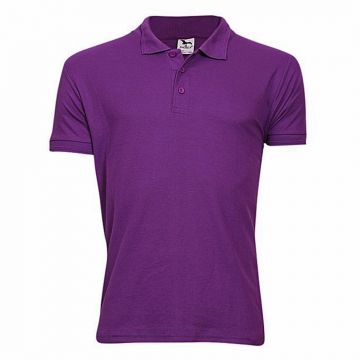 Cotton-casual-short-sleeve-polo-purple