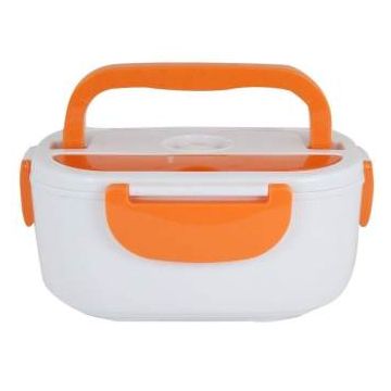 Electric Heating Lunch Box  - White and Orange