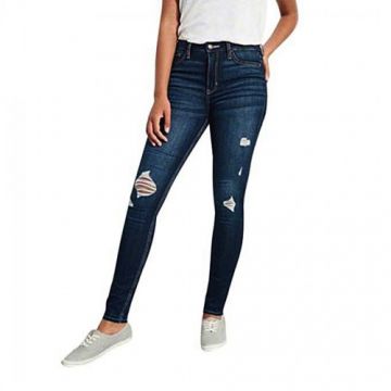 Navy Blue Denim Jeans for Women