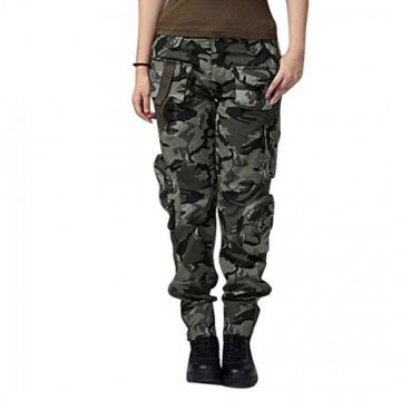 Army Printed Twill Pant For Women