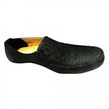 Black Artificial Leather Loafer For Men