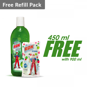 ROK Lemon Floor Cleaner 900 ml (Free 450 ml Floor Cleaner Refill Pack)