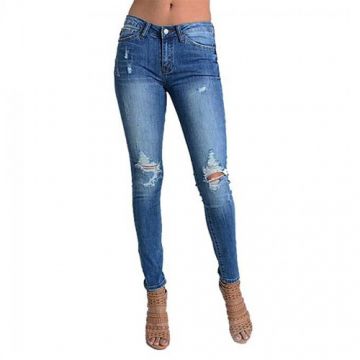 Sky Blue Denim Jeans for Women	LKS0721