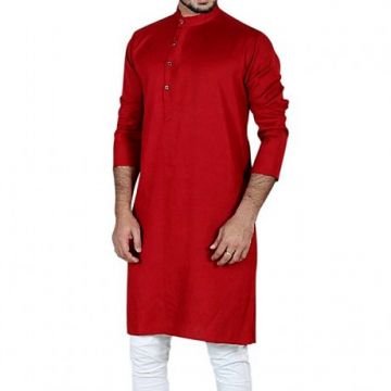 Red Cotton Panjabi for Men