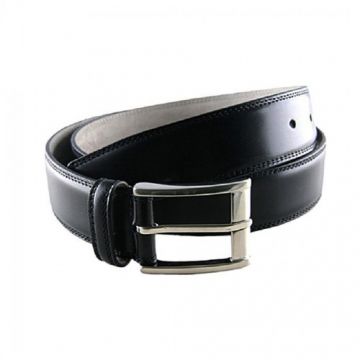 Black Artificial Leather Formal Belt for Men - LKS0603