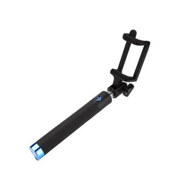 Monopod Bluetooth Selfie Stick - Black and Sky Blue