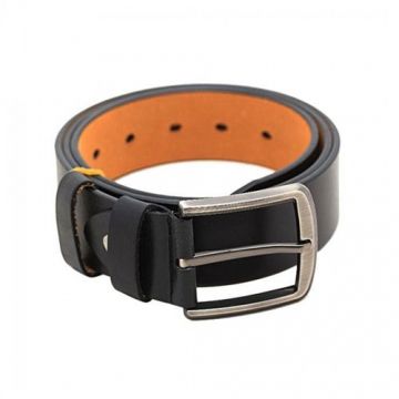 Black Artificial Leather Formal Belt for Men - LKS0676