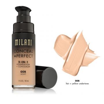 Milani Conceal + Perfect 2-In-1 Foundation + Concealer - 00b Light - 30gm