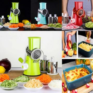 Round Mandoline Slicer Vegetable Cutter - Lime