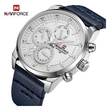 NAVIFORCE 9148 Men's Sport Waterproof Watch Men Business Leather Watches 24Hour Date DIsplay