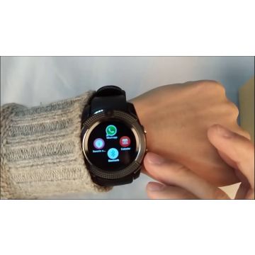 Smart Watch Sim Supported V8 - Black