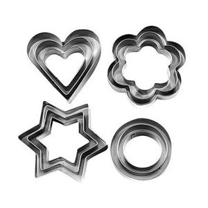 Cookie Cutter 12 Pcs - Silver