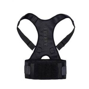 Real Doctors Sweat Belt Posture Brace Shoulder Back Support  - Black