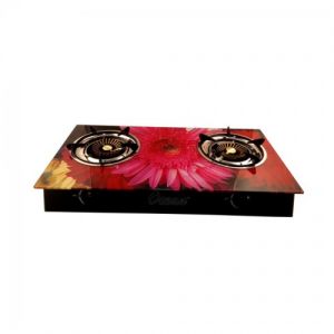 Gas Cooker Double Burner Glass Top (3D) - OGC1033