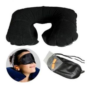 Travel Pillow, Earplug and Eye Cover  3 In 1 Combo