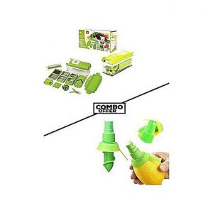  Combo Pack Nicer Dicer Plus and Lemon Juice Sprayer - Green