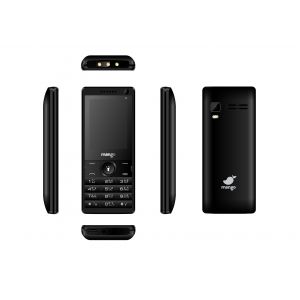 Mango F6 - Feature Phone - Dual SIM - Selfie Camera - BIg Speaker - Big Battery 2000mAh - 3 LED Torch - Black