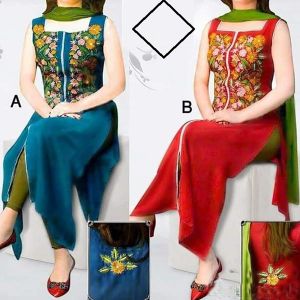 Georgette Unstitched Three piece / Salwar Kameez  Dress	