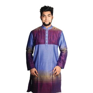 Multi Colour  Printed Cotton Panjabi For Men