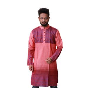 Multi Colour  Printed Cotton Panjabi For Men